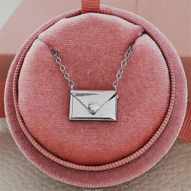 Sterg Sier Envelope Pendant Necklace - Sweet & Chic Gift for Women
