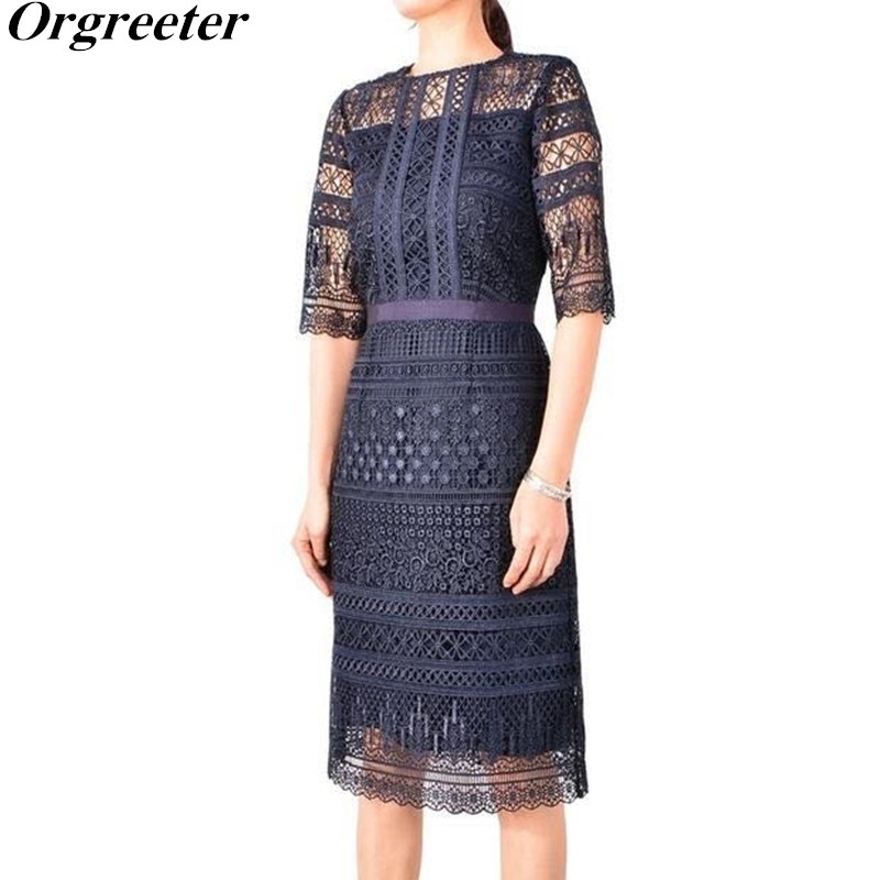 est Summer Blue Lace Dresses Hollow Out Women Floral Crochet Pencil Dress Femininas Vestidos 210525, Navy blue
est Summer Blue Lace Dresses Hollow Out Women Floral Crochet Pencil Dress Femininas Vestidos 210525, Navy blue