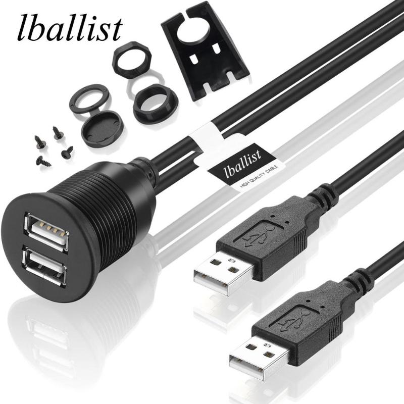 Video Cables & Connectors Lballist Dual USB 2.0 Male To Female Extension Cable With Flush Mount Panel 1m 2m
Video Cables & Connectors Lballist Dual USB 2.0 Male To Female Extension Cable With Flush Mount Panel 1m 2m