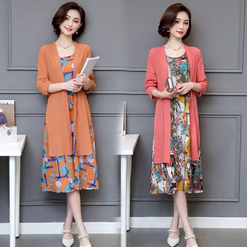 2021 New 5xl Plus Floral Summer 6xl Two Piece Cotton and Linen Elegant Big Size Robe Femme Ete Kj094 W225, Light green
2021 New 5xl Plus Floral Summer 6xl Two Piece Cotton and Linen Elegant Big Size Robe Femme Ete Kj094 W225, Light green