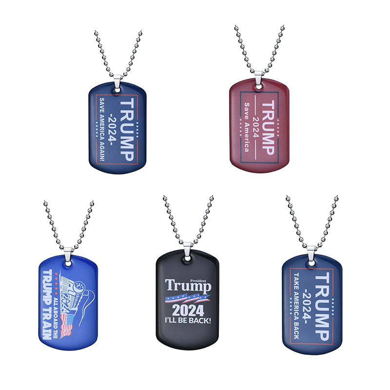 2024 Trump Necklace Party Favor US President Election Flag Pendant Stainless Steel Tags I'll Be Back Keyring 5 Style
2024 Trump Necklace Party Favor US President Election Flag Pendant Stainless Steel Tags I'll Be Back Keyring 5 Style
