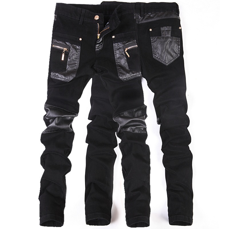 2021 New Nova Moda Masculina Couro Retalhos Casual Magro Da Motocicleta Dos Homens Alta Qualidade Calas De Brim Tamanho Mqd7, Black
2021 New Nova Moda Masculina Couro Retalhos Casual Magro Da Motocicleta Dos Homens Alta Qualidade Calas De Brim Tamanho Mqd7, Black