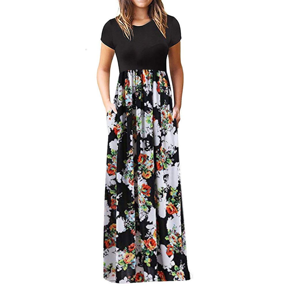 2021 New Boho Long Casual Summer Short Sleeve o Neck Floral Print Patchwork Maxi Beach Party Slim Rhe7, Yellow
2021 New Boho Long Casual Summer Short Sleeve o Neck Floral Print Patchwork Maxi Beach Party Slim Rhe7, Yellow
