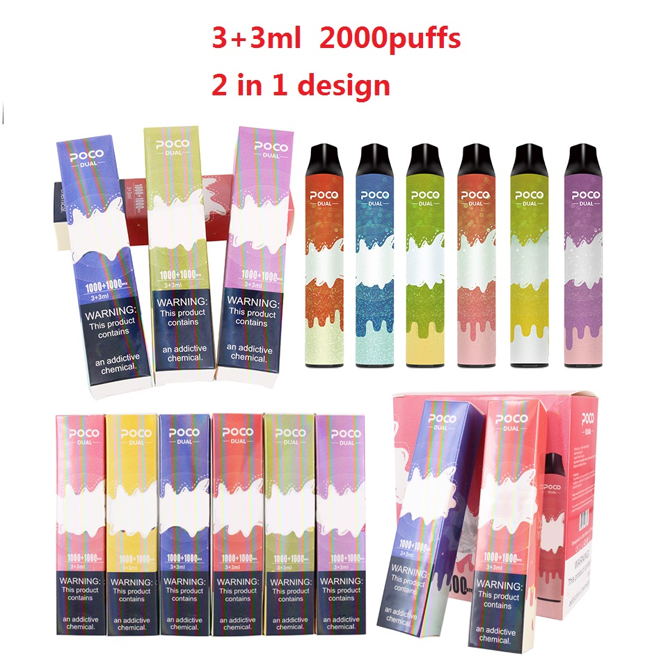Disposable pod e-cigarette device 2 in 1 POCO DUAL 1000+1000PUFF 950mAh battery capacity 3+3ml electric cigarette OEM available bottom switch
Disposable pod e-cigarette device 2 in 1 POCO DUAL 1000+1000PUFF 950mAh battery capacity 3+3ml electric cigarette OEM available bottom switch