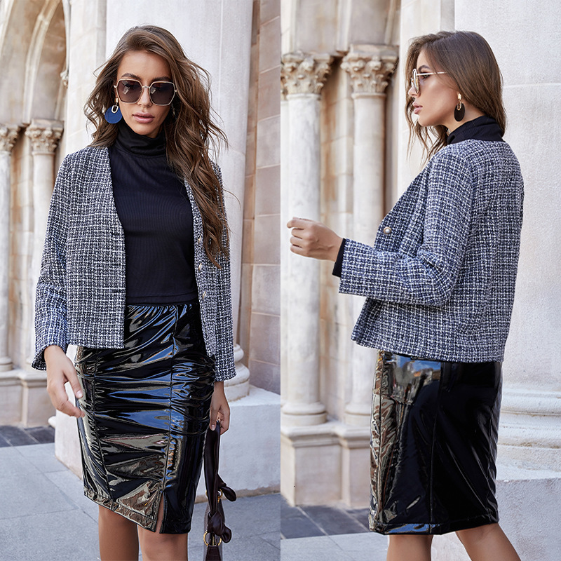 2021 New Outono Elegante Preto Vintage Xadrez Boto Casaco Cardigan Manga Longa Com Decote Em v Clssico Jaquetas Curtas Senhora Do Ggfg, Black and white grid
2021 New Outono Elegante Preto Vintage Xadrez Boto Casaco Cardigan Manga Longa Com Decote Em v Clssico Jaquetas Curtas Senhora Do Ggfg, Black and white grid