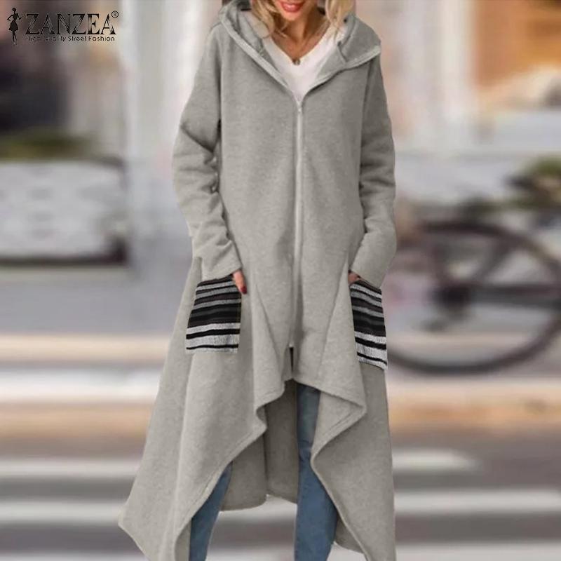 Women's Trench Coats ZANZEA Autumn Winter Sweatshirt Coat Women Casual Solid Hooded Jackets 2021 Fashion Irregular Hoodies Lady Fleece Outwe, Tan;black
Women's Trench Coats ZANZEA Autumn Winter Sweatshirt Coat Women Casual Solid Hooded Jackets 2021 Fashion Irregular Hoodies Lady Fleece Outwe, Tan;black