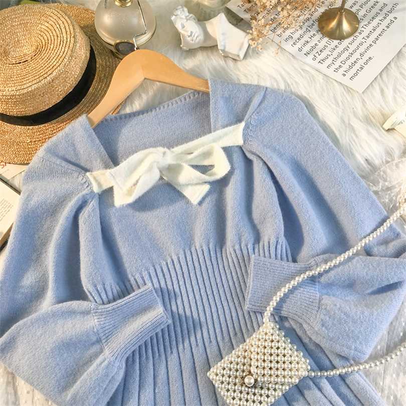 Winter Sweater Dres Casual Knitted Party Elegant Pure Color Vintage Korean Kawaii Clothing 211110, Mini dress
Winter Sweater Dres Casual Knitted Party Elegant Pure Color Vintage Korean Kawaii Clothing 211110, Mini dress