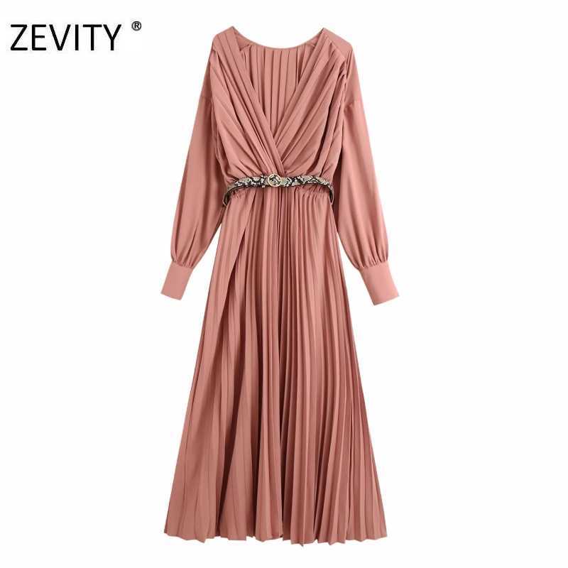ZEVITY Women vintage cross v neck solid long pleated Dress Office Ladies sexy snake skin sashes Vestidos Chic Dresses DS4378 210603, As pic ds4378bb
ZEVITY Women vintage cross v neck solid long pleated Dress Office Ladies sexy snake skin sashes Vestidos Chic Dresses DS4378 210603, As pic ds4378bb