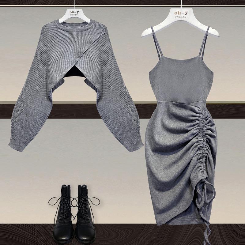 Casual Dresses 2021 Women Fall Winter Two Piece Set Long Sleeve Round -Neck Shorts Tops And Sleeveee Sexy Dress Female Solid Color Suits, Black
Casual Dresses 2021 Women Fall Winter Two Piece Set Long Sleeve Round -Neck Shorts Tops And Sleeveee Sexy Dress Female Solid Color Suits, Black