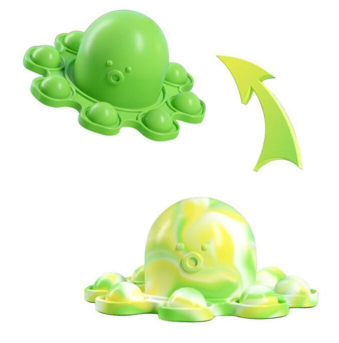 Toys Fidget Funny Rainbow Overturned Expression Flip Doll Silicone Decompression Pendant Toys it