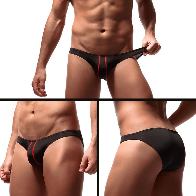 Underpants Men's Underwear U-convex Thin Ice Silk Low-waist GAY Long-line Briefs, Black;white
Underpants Men's Underwear U-convex Thin Ice Silk Low-waist GAY Long-line Briefs, Black;white