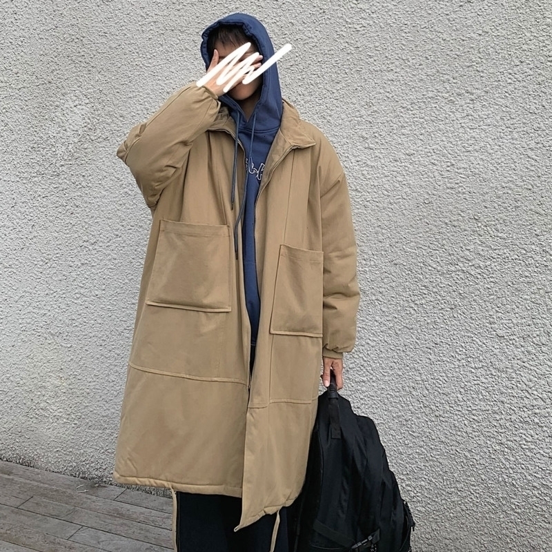 2021 New Winter Long Men's Parka Warm Fashion Casual Big Pocket Coat Men Streetwear Loose Cotton Korean Thicken Jacket Mens Clothes X1jp, Khaki
2021 New Winter Long Men's Parka Warm Fashion Casual Big Pocket Coat Men Streetwear Loose Cotton Korean Thicken Jacket Mens Clothes X1jp, Khaki