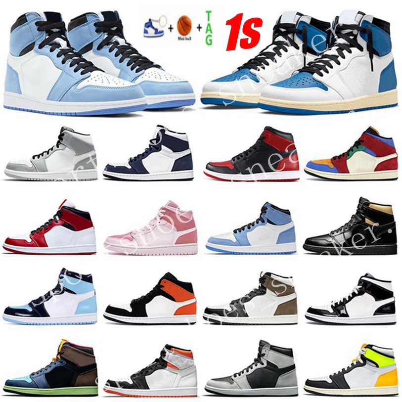 University Blue Retro 1s Jumpman 1 Mens Basketball Shoes Hyper Royal Smkoy Grey Lucky Green UNC Obsidian Court Purple Shadow Sports Women Sneakers with Tag, 13
University Blue Retro 1s Jumpman 1 Mens Basketball Shoes Hyper Royal Smkoy Grey Lucky Green UNC Obsidian Court Purple Shadow Sports Women Sneakers with Tag, 13