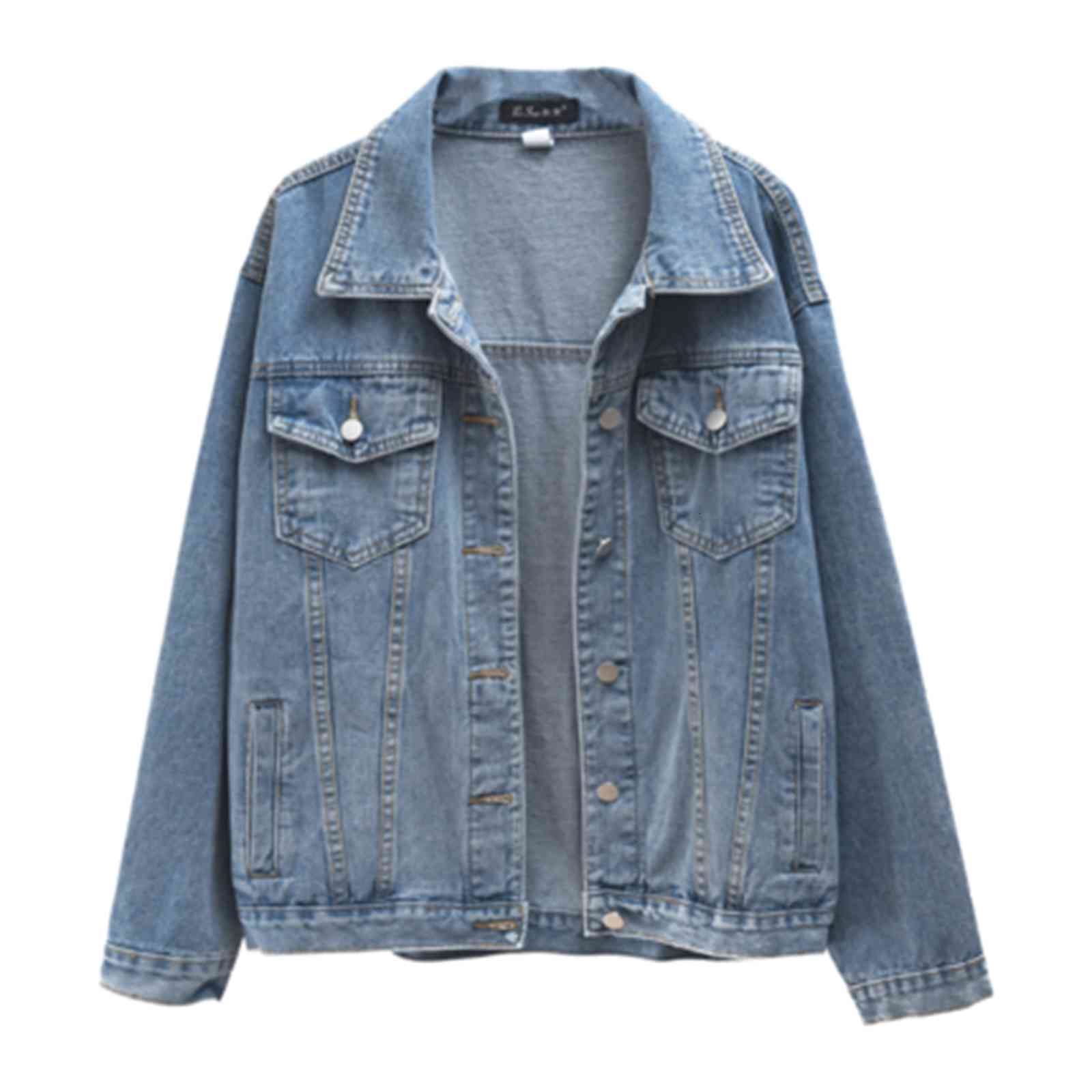 women's jackets simple jean jacket, winter jacket , long sleeve, lapel, fall loose korean fashion 60g7, Black;brown
women's jackets simple jean jacket, winter jacket , long sleeve, lapel, fall loose korean fashion 60g7, Black;brown