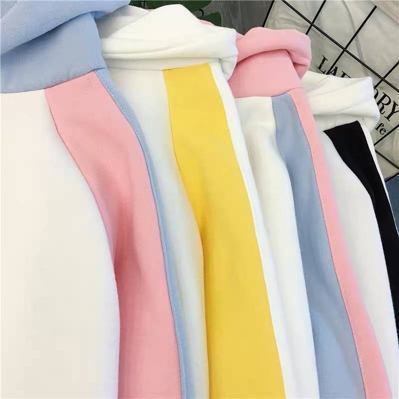Women Plush Cute Bear Print Hoodie Long Sleeve Hoody Female Sweatshirts Loose Size Lovely Cotton Treetwear Top Spring Clothes 201102