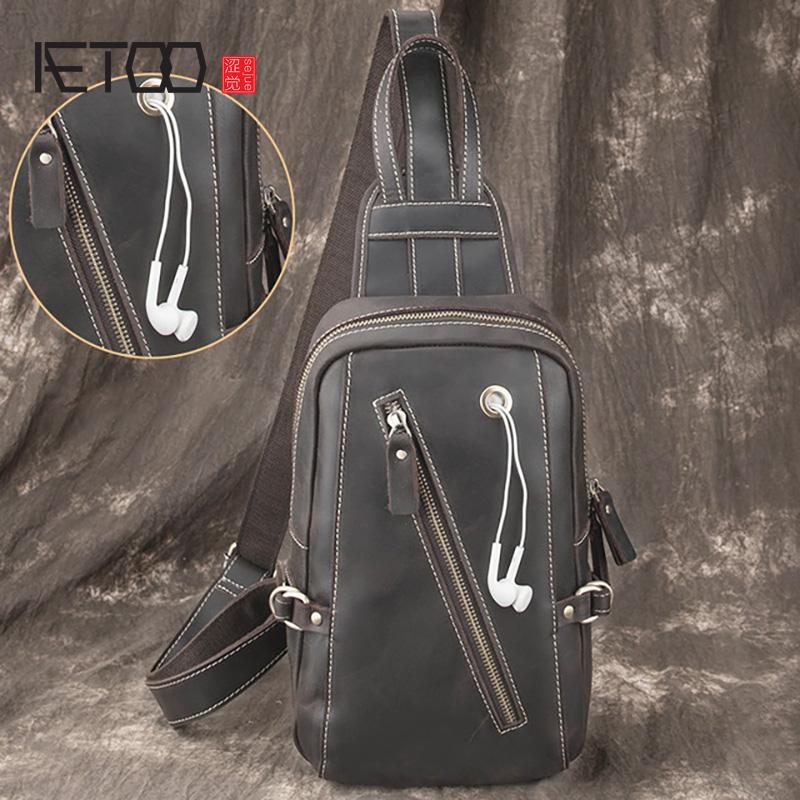 HBP AETOO Genuine Leather Men's Casual Diagonal Bag