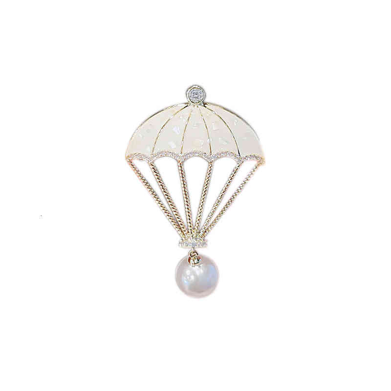 2021 Design Parachute Brooch Female Personality Pin Collar Sweater Suit Accessories Anti Light Fixing Buckle