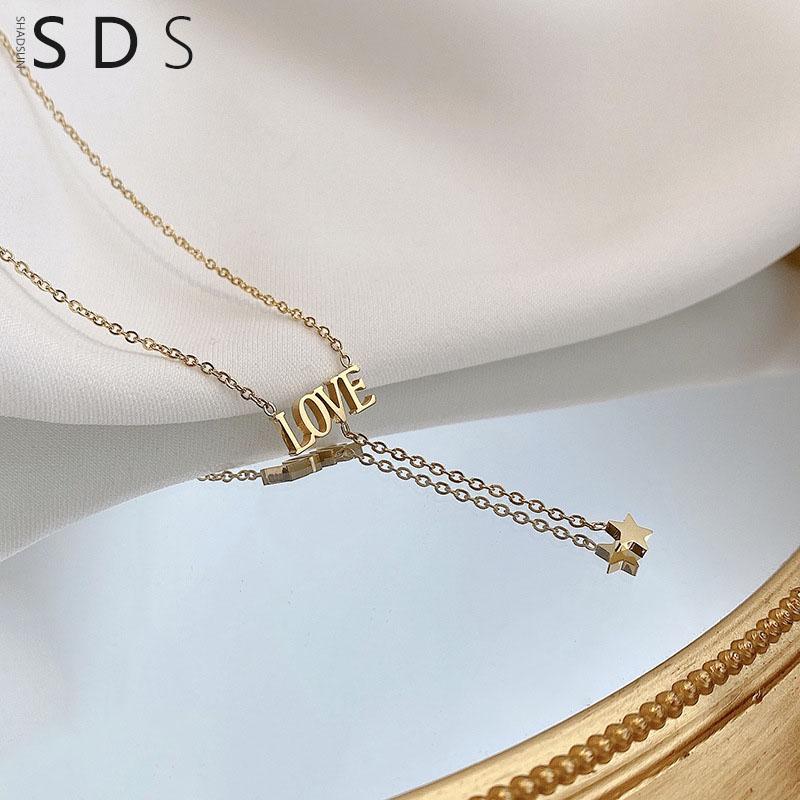 Pendant Necklaces European And American Retro Titanium Steel Necklace Female Ins Tide Luxury Letter Niche Design Sense Net Red Wild Clavic
Pendant Necklaces European And American Retro Titanium Steel Necklace Female Ins Tide Luxury Letter Niche Design Sense Net Red Wild Clavic
