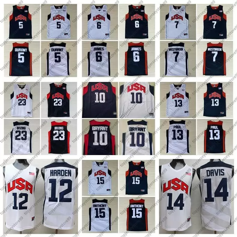 Vintage Basketball 2012 Team USA Jersey Kevin 5 Durant LeBron 6 James 12 Harden Russell 7 Westbrook Chris 13 Paul Deron 8 Williams Anthony 23 Davis Size S-2XL
Vintage Basketball 2012 Team USA Jersey Kevin 5 Durant LeBron 6 James 12 Harden Russell 7 Westbrook Chris 13 Paul Deron 8 Williams Anthony 23 Davis Size S-2XL