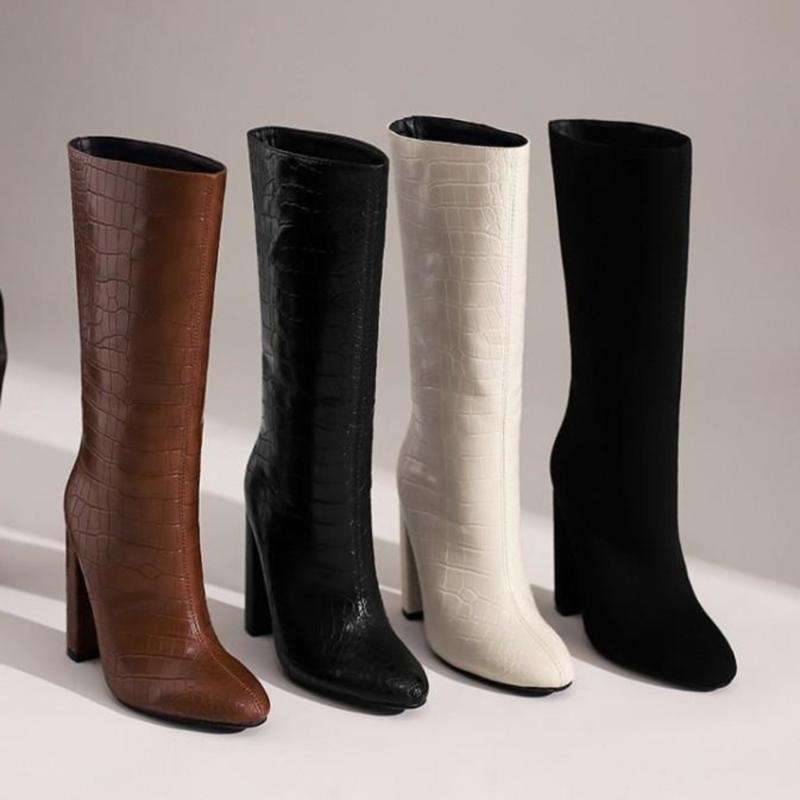 Boots Ins Same Pointed Crocodile European High Heel Middle Thin Thick Straight Knight, Black
Boots Ins Same Pointed Crocodile European High Heel Middle Thin Thick Straight Knight, Black