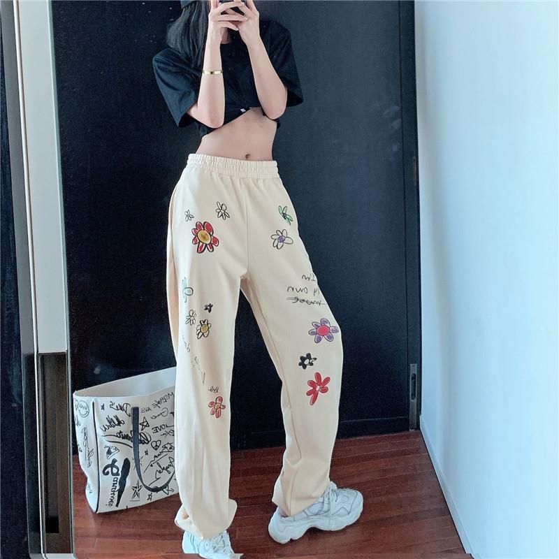 2021 Hip Hop New Casual Dance Fashion Sweatpants Printed High-waisted Flower Hare Jogger Pants T95j, Khaki.
2021 Hip Hop New Casual Dance Fashion Sweatpants Printed High-waisted Flower Hare Jogger Pants T95j, Khaki.