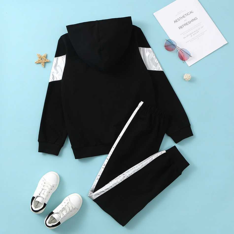 Arrival Spring and Autumn Trendy Kid Boy Coat Sweatpants Patchwork Set 2pcs Pants suit Sports Suits 210528