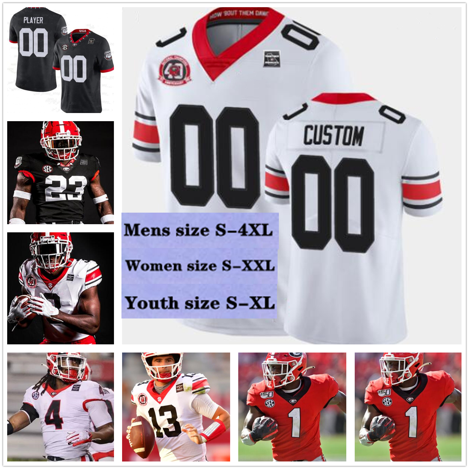 Custom Georgia Bulldogs jersey mens women youth UGA Football NCAA 150TH stitched Jerseys 2 Kendall Milton 34 Herschel Walker any name number, Black mens
Custom Georgia Bulldogs jersey mens women youth UGA Football NCAA 150TH stitched Jerseys 2 Kendall Milton 34 Herschel Walker any name number, Black mens