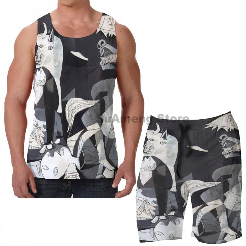 Men's Tracksuits Summer Casual Funny Print Men Tank Tops Women Pablo Picasso Guernica Board Beach Shorts Sets Fitness Sleeveless Vest, Gray
Men's Tracksuits Summer Casual Funny Print Men Tank Tops Women Pablo Picasso Guernica Board Beach Shorts Sets Fitness Sleeveless Vest, Gray