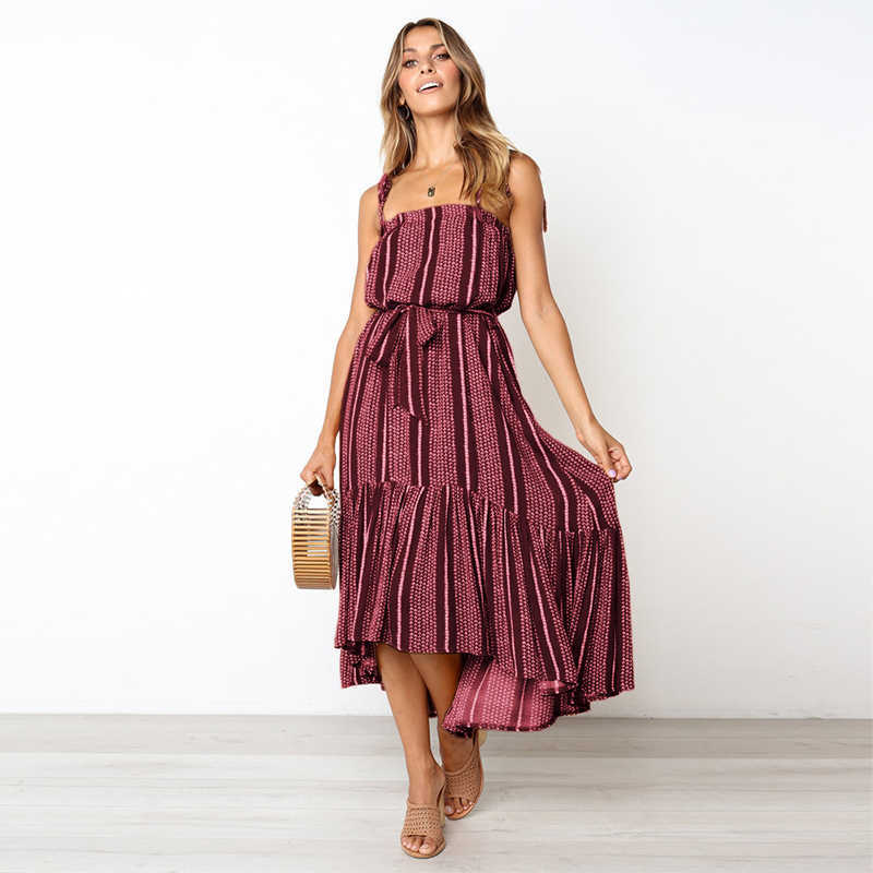 Stripe Print Strap High Waist Ruffle Dress Women Summer Boho Bandage Casual Loose Streetwear Beach Party Elegant Dresses 210608, Black
Stripe Print Strap High Waist Ruffle Dress Women Summer Boho Bandage Casual Loose Streetwear Beach Party Elegant Dresses 210608, Black