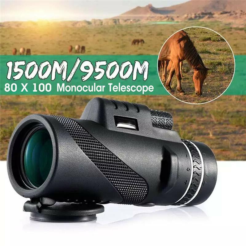 

Telescope & Binoculars High Power 80X100 HD Monocular Shimmer Night Vision Outdoor Camping Hiking Hunting BirdWatching Tourism