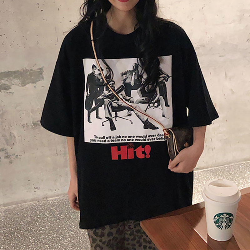 2021 New Kpop Street Character Printing Female T-shirt Will See Loose O-neck Short Sleeve Tops Harajuku Hip Hop Schoolgirl t L4i0, White
2021 New Kpop Street Character Printing Female T-shirt Will See Loose O-neck Short Sleeve Tops Harajuku Hip Hop Schoolgirl t L4i0, White