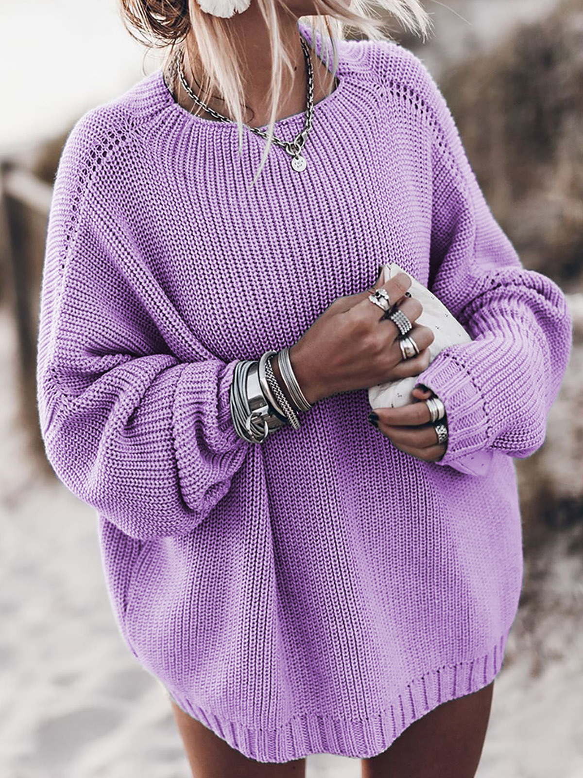 plus size oversized sweater fall 2021 sweater for women solid pink blue khaki purple pullover long sleeve loose knitted sweater, Black 
plus size oversized sweater fall 2021 sweater for women solid pink blue khaki purple pullover long sleeve loose knitted sweater, Black