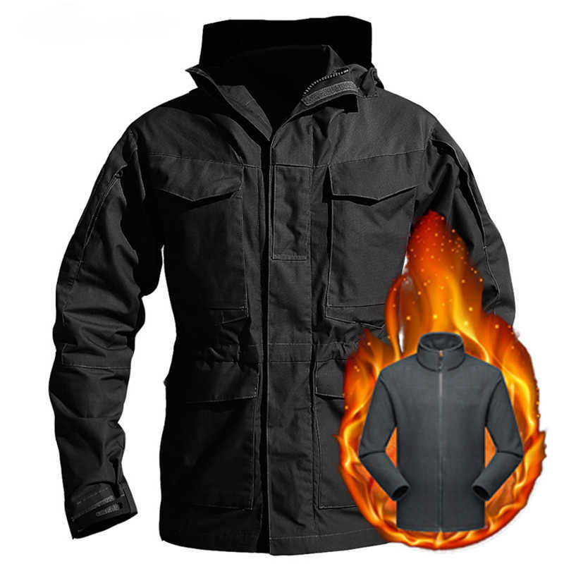 M65 UK US Army Jackets Winter Fleece Thicken Warm Waterproof Jacket Mens Military Windbreaker Coat Flight Pilot Hoodie Clothes 210820