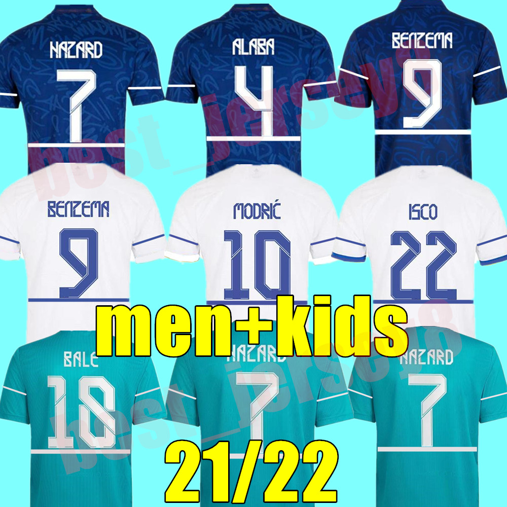 Real soccer jerseys 21 22 home away 3rd BENZEMA Madrid ALABA HAZARD camiseta de futbol 2021 2022 KROOS MODRIC football shirt adult men kids kit youth, Adult 3rd+champion patch
Real soccer jerseys 21 22 home away 3rd BENZEMA Madrid ALABA HAZARD camiseta de futbol 2021 2022 KROOS MODRIC football shirt adult men kids kit youth, Adult 3rd+champion patch