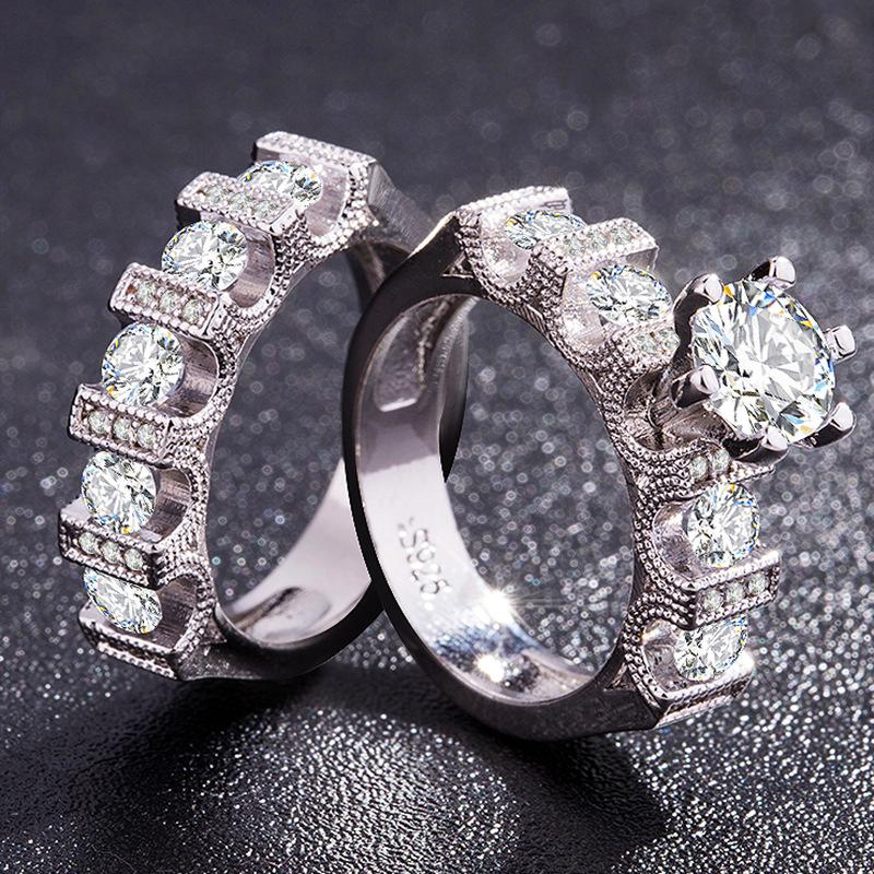 Wedding Rings Ladies Enjoy White Gold Unique Style Crystal Ring, 925 Logo Exquisite Embellishment Small Suitable For Lovers
Wedding Rings Ladies Enjoy White Gold Unique Style Crystal Ring, 925 Logo Exquisite Embellishment Small Suitable For Lovers