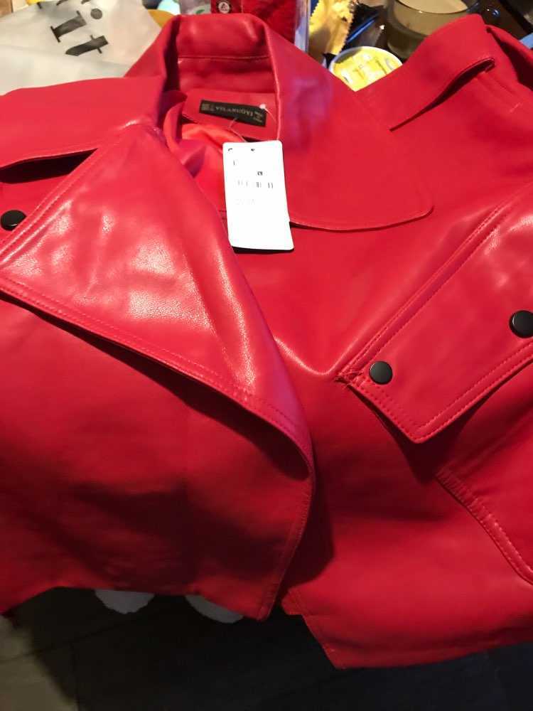 FMFSSOM Autumn Women Faux Leather Jacket Pu Motorcycle Biker Red Coat Turndown Collar Loose Streetwear Black Punk Outerwear 210909