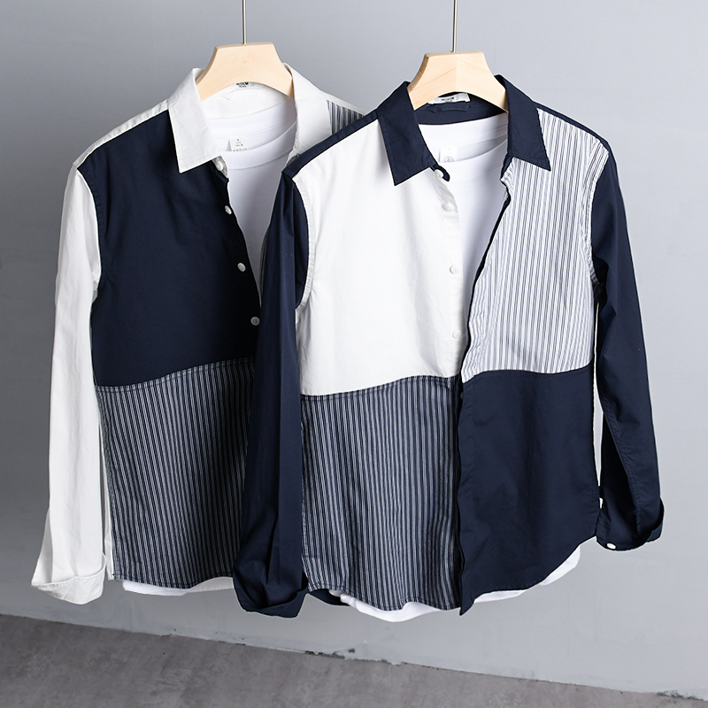 2021 New Designer 100% Cotton Four Season Shirts Brand Casual for Men Fashion Comfortable Shirt Mens Patchwork Chemise Tops Ekeg, Blue collar
2021 New Designer 100% Cotton Four Season Shirts Brand Casual for Men Fashion Comfortable Shirt Mens Patchwork Chemise Tops Ekeg, Blue collar