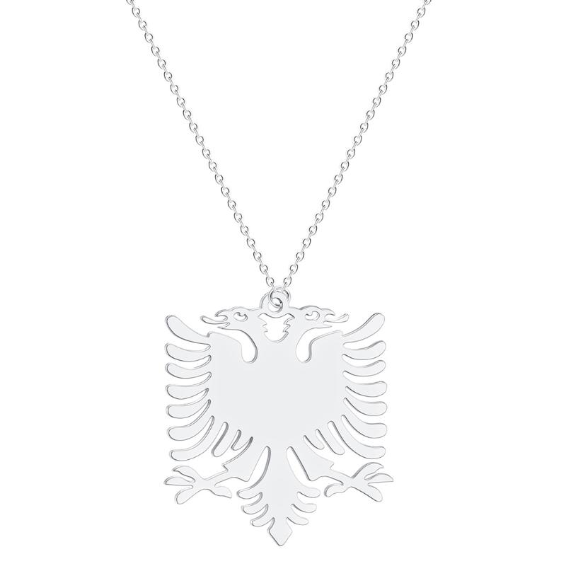 Pendant Necklaces WANGAIYAO Stainless Steel Accessories Albanian Eagle Golden Necklace Couple Fashion Personality Item Jewelry