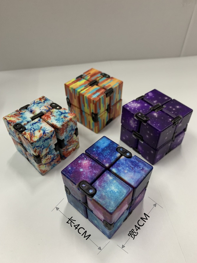 party Color second-generation unlimited starry sky decompression Cube relieve anxiety pocket fingertip flip and fold finger toy