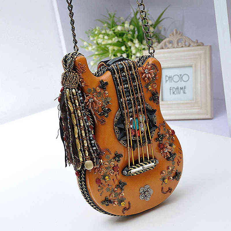 Crossbody Bags Advanced Women's Handbag Handmade Guitar Bracelet High Quality 1223, Brown.
Crossbody Bags Advanced Women's Handbag Handmade Guitar Bracelet High Quality 1223, Brown.
