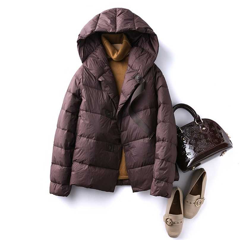 Winter Ultra Light Duck Down Jacket Women Hooded Single Breasted Short White Coat Female Warm Puffer Outwear 210525, Brown
Winter Ultra Light Duck Down Jacket Women Hooded Single Breasted Short White Coat Female Warm Puffer Outwear 210525, Brown
