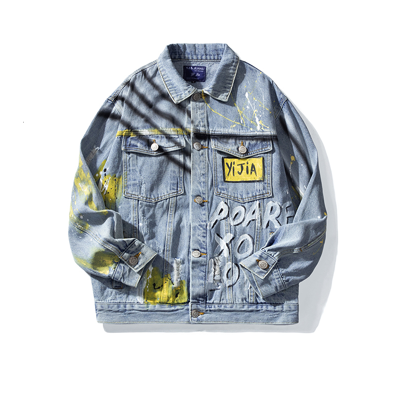 2021 New Harajuku Graffiti Letter Washed Retro Mens Jeans Jacket High Street Ripped Oversize Windbreaker Denim Coat 84tz, Blue
2021 New Harajuku Graffiti Letter Washed Retro Mens Jeans Jacket High Street Ripped Oversize Windbreaker Denim Coat 84tz, Blue