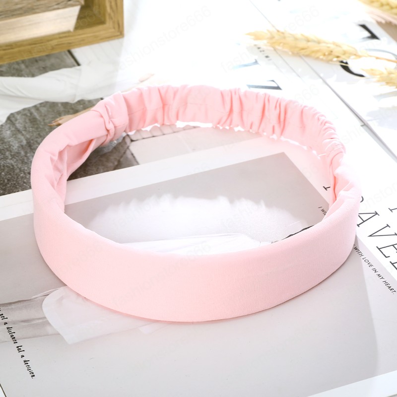 Women Elastic Headbands Girls Solid Color Cloth Hairbands Sports Yoga Hair band Fashion Hair Accessories Headwear