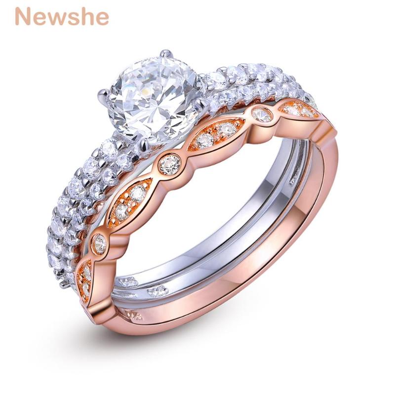 Cluster Rings She 3Pcs 925 Sterling Silver Engagement Ring Sets Elegant Jewelry Rose Gold Color Wedding Bands For Women JR4666, Golden;silver
Cluster Rings She 3Pcs 925 Sterling Silver Engagement Ring Sets Elegant Jewelry Rose Gold Color Wedding Bands For Women JR4666, Golden;silver