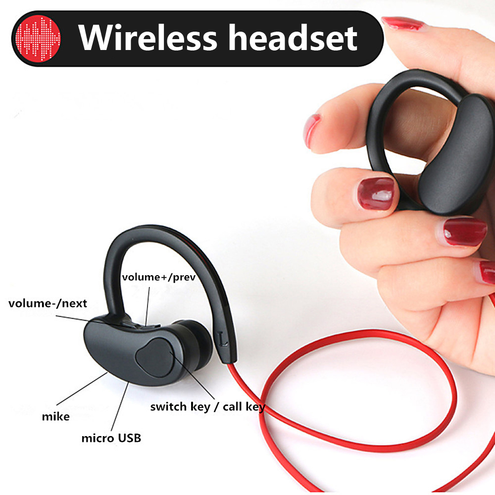 Sports Bluetooth Earphone Wireless Headphones Stereo Headset K98 K100 Binaural Hanging Ear Running Ultra-light Waterproof Earbuds HiFI Bass Hands-Free