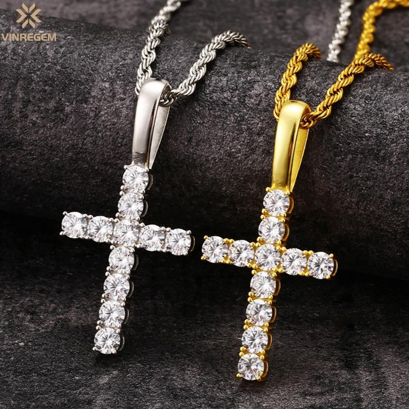 Other Vinregem Hip Hop Rock 100% 925 Sterling Silver Real Moissanite Diamonds Gemstone Cross Pendant Necklace Fine Jewelry With GRA 
Other Vinregem Hip Hop Rock 100% 925 Sterling Silver Real Moissanite Diamonds Gemstone Cross Pendant Necklace Fine Jewelry With GRA