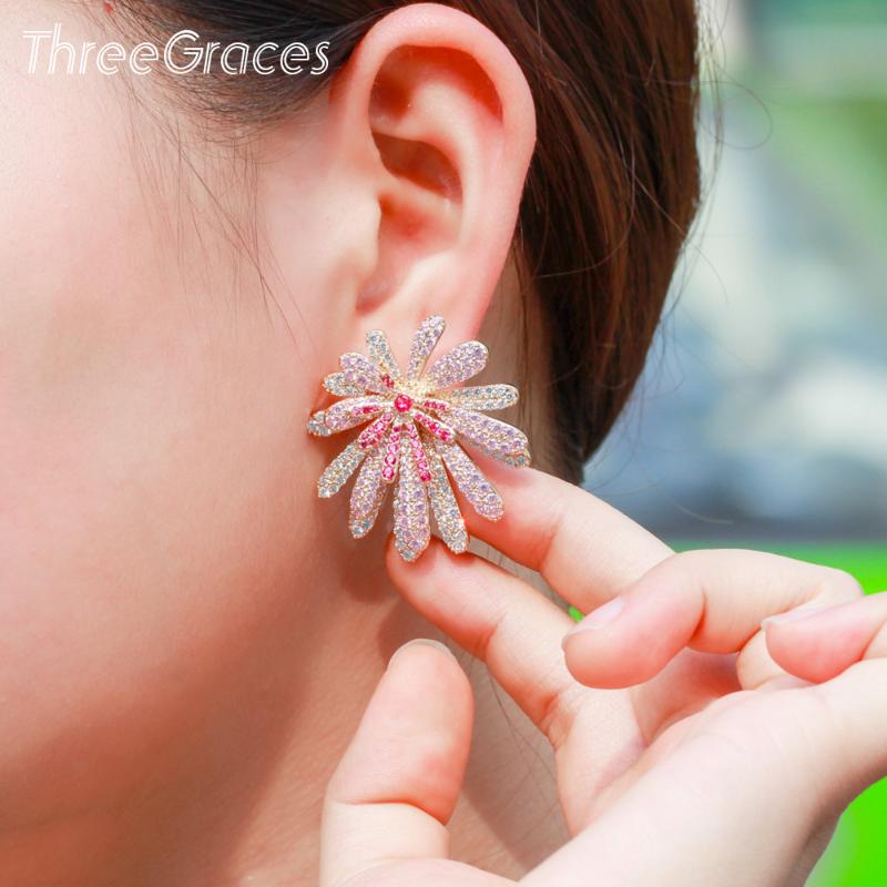 Dangle & Chandelier ThreeGraces Romantic Flower Shape Bridal Wedding Earrings For Ladies Pink CZ Crystal Valentine's Day Costume Jewelry Gif, Silver
Dangle & Chandelier ThreeGraces Romantic Flower Shape Bridal Wedding Earrings For Ladies Pink CZ Crystal Valentine's Day Costume Jewelry Gif, Silver