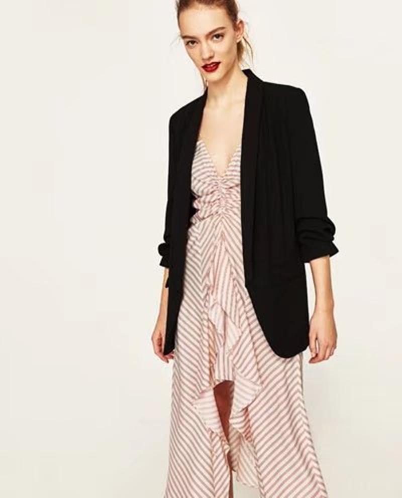 Winter New Style Woman Small Suit Short Jacket 2021 Fashion Singal Breasted Solid Roll-Up Sleeves Lapel Suit Jacket Female Trend