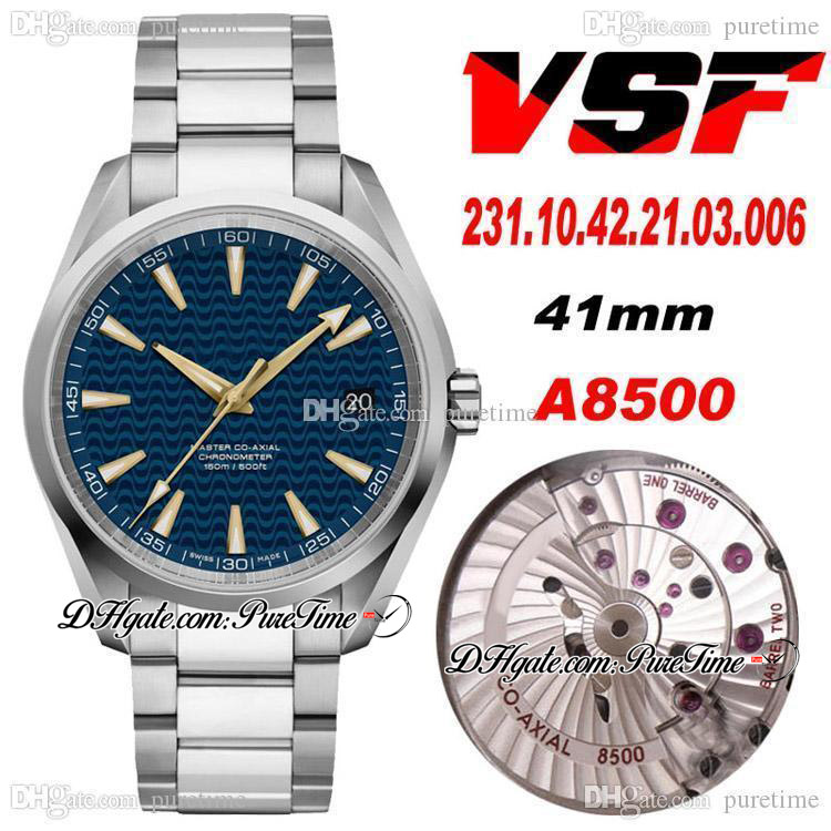 VSF Aqua Terra 150M 41.5mm CAL A8500 Automatic Mens Watch Blue Wave Dial Yellow Gold Stick Markers Stainless Steel Bracelet 231.10.42.21.03.006 Super Edition Puretime 03, 150m-03
VSF Aqua Terra 150M 41.5mm CAL A8500 Automatic Mens Watch Blue Wave Dial Yellow Gold Stick Markers Stainless Steel Bracelet 231.10.42.21.03.006 Super Edition Puretime 03, 150m-03