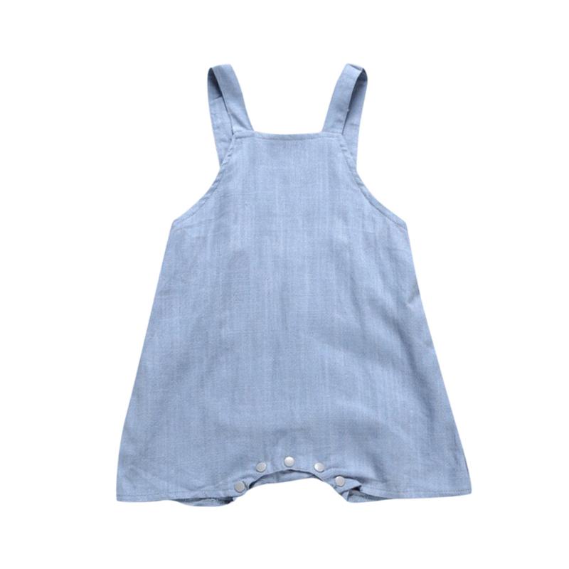 New Casual Baby Clothes Summer Newborn Infant Baby Girl Boy Sleeveless Gallus Romper Jumpsuit Set Overalls For Children
